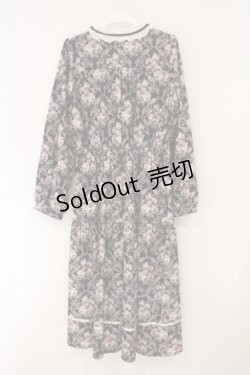 画像3: axes femme / ウォールオーナメント柄ワンピース  クロ×オフ O-26-02-16-076-AX-OP-IG-OS