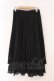 画像1: axes femme / 裾フリルプリーツスカート M クロ O-26-02-16-079-AX-SK-IG-OS (1)