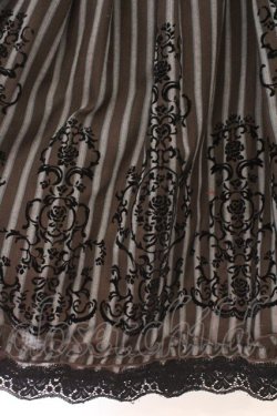 画像2: axes femme / レジメンタルハイウエストスカート  ブラウン O-26-02-16-080-AX-SK-IG-OS