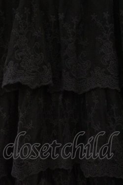 画像3: OZZ ANGELO / レースティアードニットスカート  ブラック×パープル系 O-26-02-16-081-OO-SK-IG-OS