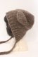 画像2: axes femme POETIQUE / 紐付きくまミミニットキャップ 60cm ブラウン O-26-02-16-010-AX-AC-OW-OS (2)