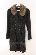 axes femme / ラメツイードコート M クロ O-26-02-16-083-AX-CO-IG-OS
