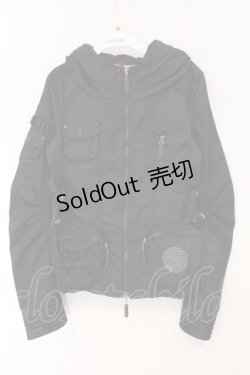 画像1: Qutie Frash / ミリタリーブルゾン L ブラック O-26-02-16-090-QU-JA-OW-OS