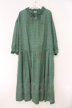 画像1: Jane Marple Dans Le Salon / Tudor tulipフリルカラードレス M グリーン O-26-02-16-095-JM-OP-OW-OS