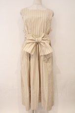 画像1: Jane Marple Dans Le Salon / Old England stripe tablier dress　ワンピース M ベージュ O-26-02-16-096-JM-OP-OW-OS (1)
