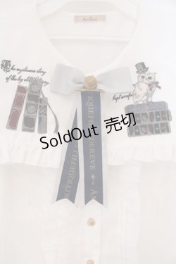 画像2: Amavel / Bibliotheque Classiqueブラウス F シロ×ネイビー O-26-02-16-105-CA-BL-OW-OS