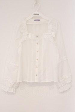 画像1: axes femme kawaii / フリルブラウス M シロ O-26-02-16-106-AX-BL-OW-OS
