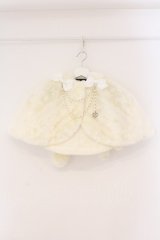 BABY,THE STARS SHINE BRIGHT / BABYロゴジャガードうさみみファーケープ  アイボリー O-26-02-16-111-BA-JA-OW-OS