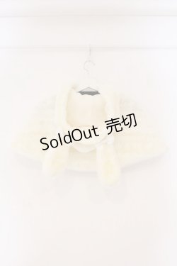 画像4: BABY,THE STARS SHINE BRIGHT / BABYロゴジャガードうさみみファーケープ  アイボリー O-26-02-16-111-BA-JA-OW-OS