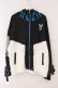 画像1: ililil / あのねコラボサイバージャージパーカー  クロ×シロ O-26-02-16-113-PU-TO-OW-OS (1)