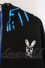 画像2: ililil / あのねコラボサイバージャージパーカー  クロ×シロ O-26-02-16-113-PU-TO-OW-OS (2)