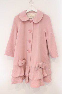 画像1: Leur Getter / フレアフリルコート  ピンク O-26-02-16-115-LU-CO-IG-OS