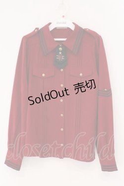 画像1: Amavel / Histoire Epeist ミリタリーシャツブラウス F ワイン O-26-02-16-116-CA-BL-OW-OS