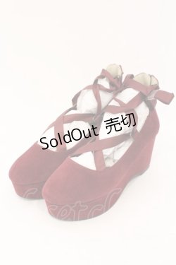 画像1: axes femme / 厚底レースアップシューズ L ワイン O-26-02-16-015-AX-SH-OW-OS