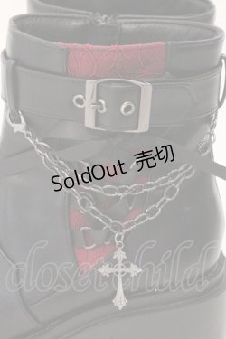 画像2: NIBBLE POISON / クロスチャームショートブーツ M クロ O-26-02-16-018-0-SH-OW-ZTK014