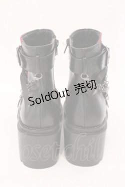 画像4: NIBBLE POISON / クロスチャームショートブーツ M クロ O-26-02-16-018-0-SH-OW-ZTK014