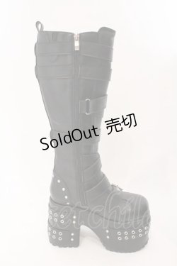 画像6: YOSUKE / 【直営ショップ限定】厚底ロングブーツ M ブラック O-26-02-16-020-PU-SH-IG-OS