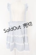 DearMyLove / レースチェックティアードサスペンダースカート 5L サックス O-26-02-17-004-0-SK-IG-OS