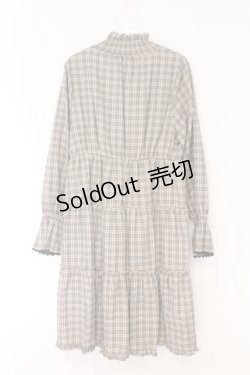 画像2: axes femme / ハイカラーチェックワンピース M ベージュ O-26-02-17-033-AX-OP-IG-OS