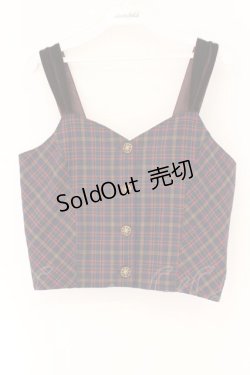 画像1: axes femme / HOUSEofTARTANコラボビスチェ M ブルーチェック O-26-02-17-034-AX-TO-IG-OS