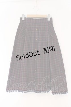 画像1: axes femme / HOUSEofTARTANコラボ/タータンチェックスカート M ブルーチェック O-26-02-17-035-AX-SK-IG-OS