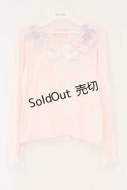 画像1: Nile Perch / リボンカットソー  ピンク O-26-02-17-040-LO-TO-IG-OS