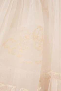 画像2: choker rabbit / 刺繍入りエプロン  生成り O-26-02-17-041-LO-SK-IG-OS