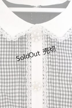 画像2: DearMyLove / キラキラビジューフリルアフタヌーンティーワンピース 5L ロング クロ×シロ O-26-02-17-042-0-OP-IG-OS