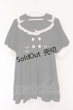 画像1: DearMyLove / キラキラビジューテーラードレースワンピース 5L クロ×シロ O-26-02-17-044-0-OP-IG-OS