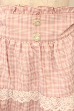 画像2: DearMyLove / レースチェックティアードサスペンダースカート 5L ピンク O-26-02-17-005-0-SK-IG-OS