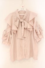画像1: DearMyLove / ショルダーレースモテフリルボウタイブラウス 5L ピンク O-26-02-17-048-0-BL-IG-OS (1)