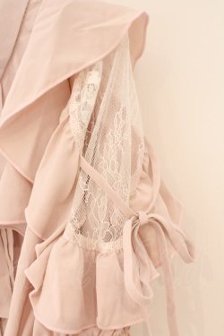 画像2: DearMyLove / ショルダーレースモテフリルボウタイブラウス 5L ピンク O-26-02-17-048-0-BL-IG-OS