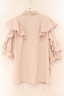 画像3: DearMyLove / ショルダーレースモテフリルボウタイブラウス 5L ピンク O-26-02-17-048-0-BL-IG-OS