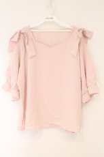 画像1: DearMyLove / 2way肩リボンハートネックブラウス 5L ピンク O-26-02-17-049-0-BL-IG-OS (1)