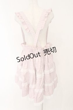 画像3: DearMyLove / レースチェックティアードサスペンダースカート 5L ピンク O-26-02-17-005-0-SK-IG-OS
