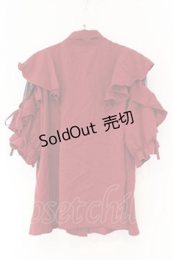 画像3: DearMyLove / ショルダーレースモテフリルボウタイブラウス 5L ワイン O-26-02-17-052-0-BL-IG-OS