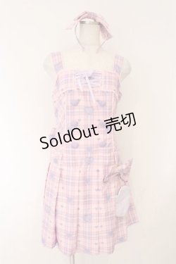 画像1: Angelic Pretty / Sprinkle Heart TartanジャンパースカートSet  ピンク O-26-02-17-007-AP-OP-IG-OS