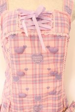 画像2: Angelic Pretty / Sprinkle Heart TartanジャンパースカートSet  ピンク O-26-02-17-007-AP-OP-IG-OS (2)