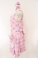 画像5: Angelic Pretty / Sprinkle Heart TartanジャンパースカートSet  ピンク O-26-02-17-007-AP-OP-IG-OS (5)