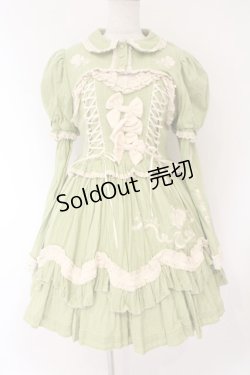 画像1: CRUCIS・南十字【海外ロリィタ】 / コットンジャンパースカート ボレロセット  グリーン O-26-02-17-009-LO-TO-IG-OS