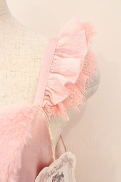 画像2: choker rabbit / The Tabby Catジャンパースカート  粉色のヒョウ猫柄 O-26-02-17-010-LO-OP-IG-OS