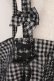 画像2: DearMyLove / レース重ねサスペンダーリボンレースアップスカート 5L ギンガム クロ×シロ O-26-02-17-002-0-SK-IG-OS (2)