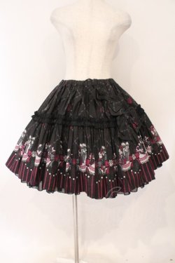 画像1: FRILL / プレゼントボックスプリントスカート  ブラック×濃ピンク O-26-02-17-016-HN-SK-IG-OS