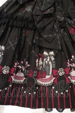 画像3: FRILL / プレゼントボックスプリントスカート  ブラック×濃ピンク O-26-02-17-016-HN-SK-IG-OS