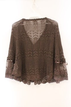 画像3: axes femme / 透かしカーディガン  ブラウン O-26-02-17-020-AX-TO-IG-OS