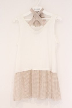 画像1: axes femme / タンクレイヤードトップス M オフ×ベージュ O-26-02-17-021-AX-TO-IG-OS