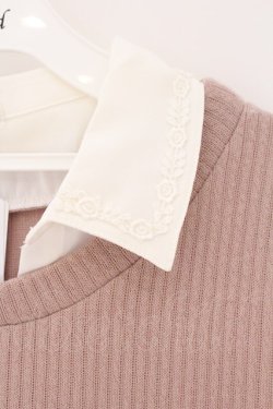 画像2: axes femme / レイヤード風カットPO M ピンクベージュ×オフ O-26-02-17-022-AX-TO-IG-OS