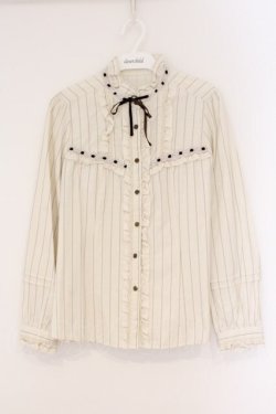 画像1: axes femme / バラ柄JQブラウス L オフシロ O-26-02-17-023-AX-BL-IG-OS