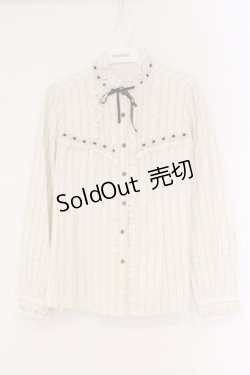 画像1: axes femme / バラ柄JQブラウス L オフシロ O-26-02-17-023-AX-BL-IG-OS