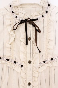 画像2: axes femme / バラ柄JQブラウス L オフシロ O-26-02-17-023-AX-BL-IG-OS